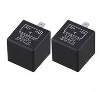 Entgoinggo 2 Pcs LED Flasher Relay CF14 3 Pin For BMW For Toyota Hyper Flash Fix Turn Signal Hazard Indicator Replacement And Play Electronic Load Resistor