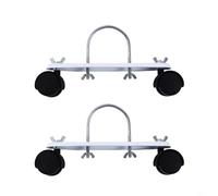 Entgoinggo 2Pcs Electric Radiator Bracket, Rolling Caster Stands, Oil Filled Radiator Electric Heater Support for Electric Heaters, Radiator Pulley Oil Ting Caster Base(Black)