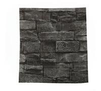 Entgoinggo 3D Tile Brick Wall Stickers Set, Waterproof Foam Panels,Stone Self-Stickers Decor,for Living Room Bedroom Kitchen Home 10 Pieces Black 35X38cm