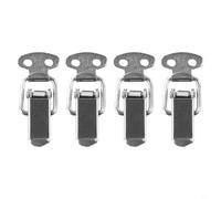 Entgoinggo 4 Pack Stainless Steel Spring Loaded for toggle Latch Catch Hasp Clamp For Case Box Cabinet Closet Door Hardware Strong Rust Resistant Secure Locking Mechanism