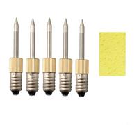 Entgoinggo 5 Pcs Replacement Soldering Iron Tips, For E10 Interface Copper Steel Needle Points, For General Welding Tinning And Drag Soldering Tasks, With Easy(TIP-B 5PCS)