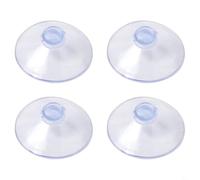 Entgoinggo 55MM/50MM Round Button Suction Cups, 4/10pcs PVC Plastic Suckers Without Hooks, Clear Mushroom Head Suction for Home Decoration Outdoor Glass Window(4pcs 5cm)