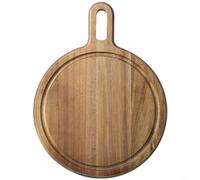 Entgoinggo Acacia Wood Cutting Board, With Anti-Slip Design, For Cheese Steak Pizza And Fruit Serving As, For Versatile Kitchen Tool And Stylish Charcuterie Tray(L)