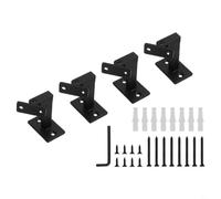 Entgoinggo Adjustable Iron Handrail Bracket Wall Mount Railing Holder For Staircase Hallway Office Outdoor Use Stable Base Flexible Angle Design Easy Assembly 4 Pack