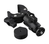 Entgoinggo Adjustable Round Tube Clamp For Starlink for mini Mount Aluminum Alloy Pole Bracket Holder For RV Roof Yacht Camper Guardrail Installation Weather Resistant(bracket + black)