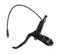 Entgoinggo Aluminum Alloy Hydraulic Brake Handle for Ebike with 3 Pin Waterproof Connector, Designed for Bafang Hall Motor, Magnetic Power Cutoff, Compatible with Mineral Oil Brake Fluid (Black Left)