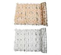 Entgoinggo Artificial For Cherry Blossom Hedge Privacy Fence Screen Dense PE Garden Windbreak Panel For Wall Decoration And Outdoor Shielding Weather Resistant(for CHAMPAGNE)