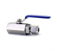 Entgoinggo Ball Valve G1/4 Manual Control Pipeline Valve 304 Stainless Steel With Internal Thread Ferrule Connection For Water Oil Gas Systems(G1/4-Φ6)