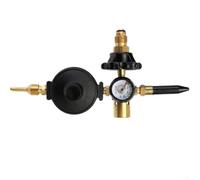Entgoinggo Brass Fitting Helium Balloon Regulator Inflator Valve With Easy-to-Read Gauge for Latex and Foil Balloons G5/8 Thread(CGA580)