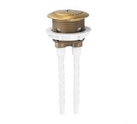 Entgoinggo Brushed Gold Toilet Flush Cistern Button, For Close Coupled Systems ABS Construction, With Elegant Finish Easy Install Upgrade, For Modern Bathrooms