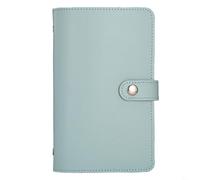 Entgoinggo Cash Savings Book, With Money Clip PU Leather Budget Binder, For Banknote Storage And Expense Tracking Portable Wallet Organizer, For Daily Finance Management(Blue)
