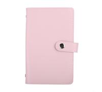 Entgoinggo Cash Savings Book, With Money Clip PU Leather Budget Binder, For Banknote Storage And Expense Tracking Portable Wallet Organizer, For Daily Finance Management(Pink)