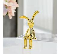 Entgoinggo Charming Rabbit Figurine, For Emotional Healing And Comfort Elegant Home And Office Desk Decor Piece Artistic Craftsmanship Ornament, For Living Room(C)