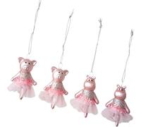 Entgoinggo Christmas Tree Ornament, Christmas Tree Hanging Decorations Pig Angel Hanging Ornaments, Adorable Pink And Colourful Mini Pig Design(Pink Pig)