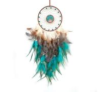 Entgoinggo Colorful Feather, For Dream Catcher, With, For Crystal Stones: Elegant Boho Wall Hanging Decor, For Bedroom Living Room Protective Good Luck Ornament,(Blue)