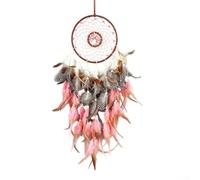 Entgoinggo Colorful Feather, For Dream Catcher, With, For Crystal Stones: Elegant Boho Wall Hanging Decor, For Bedroom Living Room Protective Good Luck Ornament,(Pink)