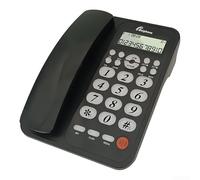 Entgoinggo Corded Landline Telephone With Digital Display Screen Caller ID Call Waiting Feature Built-in Answering Machine For Home Office(black)