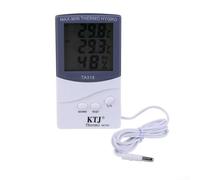 Entgoinggo Digital Thermometer Hygrometer, Wall-Mounted LCD Digital Indoor Outdoor Dual-purpose Thermometer, for The Management of Air Conditioning Office Hotel Room