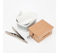 Entgoinggo DIY Hand Cranked Music Box Wooden Kit With Puncher And Paper Tapes For Creating Custom Melodies By Music Lovers And Hobbyists As Decorative Collectible