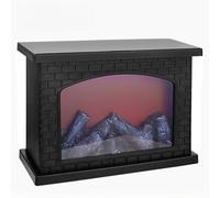 Entgoinggo Electric Fireplace, LED Small Fake Fireplace Lantern Lamp With Realistic Flame Effect, Dual Power, Tabletop Ornament For Room