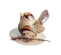 Entgoinggo Elegant Bird Figurines, With Golden Patterns And Crystals Hand-Painted Resin Statue, For Home Decor Accents On Shelves Desks Mantels, For Ideal, For