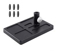 Entgoinggo Fly Tying Pedestal Base Clamp Mount Platform For Fly Tying Vise 6061 Aluminium Tool Stand With Anti-Slip Pad And Material Groove For Anglers