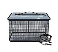 Entgoinggo Folding Fish Basket With Nylon Tether And Measurement Lid Keep Fish Alive For Sea Rock For Kayak Fishing Portable Quick-Drying Live Bait Cooler Gear(40cm)
