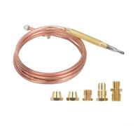 Entgoinggo For Gas Fire Fireplace Thermocouple Kit With 5 Nuts High Temp Nickel Tip Sensor For Stoves And Cookers Replacement Part For Heating Appliances