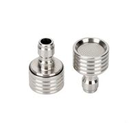 Entgoinggo For Karcher Soft Wash Nozzle Tips, Low Pressure Car Washer Sprayer With 1/4 Quick Connector, Gentle Plant Watering Shower Head For Windows Cleaning, 2 Pack Stainless(0.3+0.4+0.5holes)