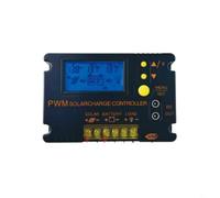 Entgoinggo for PWM Solar Charge Controller 12V 24V Auto Detect 30A With LCD Backlight And Dual USB Ports For Battery Regulation In Home And RV Systems