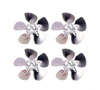 Entgoinggo For Refrigerator Cooling Fan Blades Aluminium Alloy Motor Fan Assembly For Cold Storage Hair Dryer Style Design 4 Pack Replacement Parts(250mm)