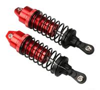 Entgoinggo For TRAXXAS For SLASH 4x4 Compatible Metal Shock Absorber Kit for 1:10 Scale RC Vehicles Front 100.8mm Rear 115mm (Post-red)