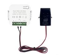 Entgoinggo for TUYA For Smart WiFi Energy Meter 80A With For CT Clamp Real Power Monitor For Voltage Current KWh Tracking Compatible With For Smart Life App 100-240V