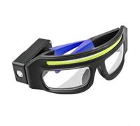 Entgoinggo Hands Safety Glasses With LED Headlight USB C Rechargeable Motion Sensor Light 90° Adjustable IPX4 Waterproof For Running Cycling Camping Repair Work