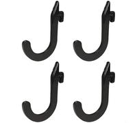Entgoinggo Heavy Duty J Hooks For Power Rack And Squat Stand Steel Barbell Holders With Non-Slip Coating For 16-25mm Hole Diameter Gym Fitness Equipment Accessories(4pcs)
