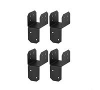 Entgoinggo Joist Anchor Connector, 4Pcs Post Cap Tie Brackets Mounting Hardware For Deck Roof Truss Beam Support Construction Framework(1.5 * 2in)