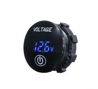 Entgoinggo LED Digital Voltmeter 12-24V DC Touch Switch Detector For RV Boat Caravan Battery Monitoring Flame Retardant PC Material(blue)
