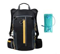 Entgoinggo Lightweight 10L outdoor sports backpack with 3L hydration bladder, nylon material, lockable hook for hanging gear, breathable back mesh, designed for cycling and running (yellonv)