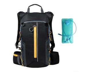 Entgoinggo Lightweight 10L outdoor sports backpack with 3L hydration bladder, nylon material, lockable hook for hanging gear, breathable back mesh, designed for cycling and running (yellonv)