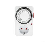 Entgoinggo Mechanical Timer Socket Offering Programmable Timed Control With 24 Daily Intervals For Managing Energy Use And Scheduled Device Operation