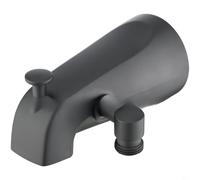 Entgoinggo Modern Bathtub Faucet, With Diverter Pull Down Spout Zinc Alloy Waterfall Deck Mount, For Standard Copper Pipes Bathroom Sink Mixer Tap(80146-Black)
