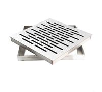 Entgoinggo Outside Drain Cover,Stainless Steel Floor Drain Cover With Frame Slip-Resistant Fast-Drain Design For Indoor Outdoor Use 150-300mm(300 * 300 * 20mm)
