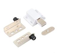 Entgoinggo Pivot Door Hinges Concealed Shaft Hinge For Wooden Doors And Cabinets With Plastic Cover And Rebound Single Suction Mechanism Black Finish Hardware Set(Silver)
