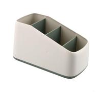 Entgoinggo Plastic 4-Grid TV Remote Control Holder Desk Organiser With Compartments For Remote And For Samsung TV Multi-Functional Desktop Storage Box For Living Room(green)