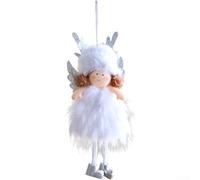 Entgoinggo Plush Christmas Tree Hanging Ornament 20Cm Angel Girl With Antlers Pink Holiday Decoration For Festive Home Décor(2)