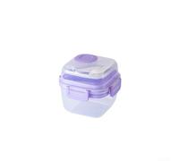 Entgoinggo Portable Sealed Salad Box 1300Ml Fresh Keeping Container, For Fruit Pasta Snacks Lunch Office Picnic Dishwasher Safe Sustainable Plastic Food Storage(PURPLE)
