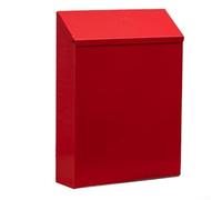 Entgoinggo Post Box, Creative Rustic Letter Box, Wall Mounted Mailbox, Vintage Iron Lockable Letter Lostal Boxes, for Outside or Door(Red)