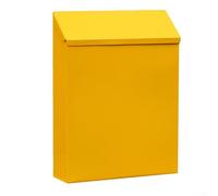 Entgoinggo Post Box, Creative Rustic Letter Box, Wall Mounted Waterproof Mailbox, Vintage Iron Lockable Letter Lostal Boxes, for Outside or Door(Yellow)