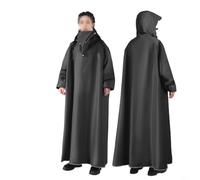 Entgoinggo Rain-Poncho, Windproof Raincoat Waterproof-Poncho With Extended Thickened Sleeves Storm-Proof Design Quick-Drying For Riding Camping(Black)