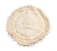 Entgoinggo Round Cushion Cover Pillowcase, 43CM Boho Mandala Life ART Bohemian Pattern, Living Room Bedroom Home Decor (#5)